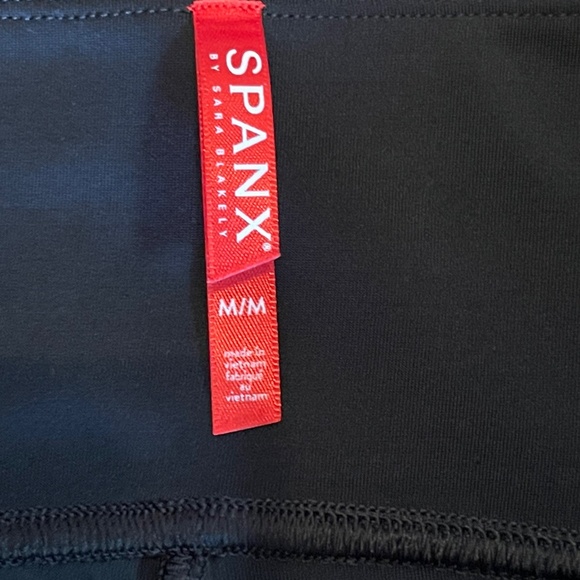 SPANX Faux Leather Moto Leggings | Size Medium - Picture 2 of 8